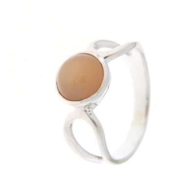 Moonstone, peach Ring model R9-030